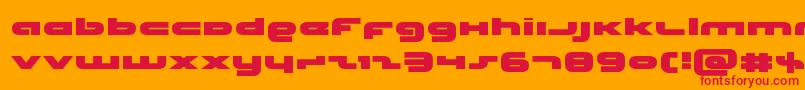 フォントUnisolexpand – オレンジの背景に赤い文字