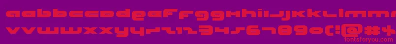 Unisolexpand Font – Red Fonts on Purple Background