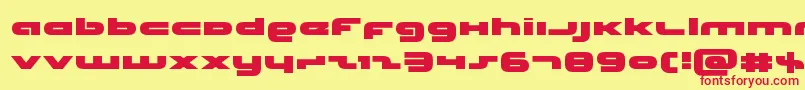 Unisolexpand Font – Red Fonts on Yellow Background