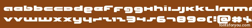 フォントUnisolexpand – 茶色の背景に白い文字