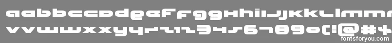 フォントUnisolexpand – 灰色の背景に白い文字