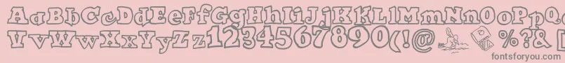 Ode2PasteUp-Schriftart – Graue Schriften auf rosa Hintergrund