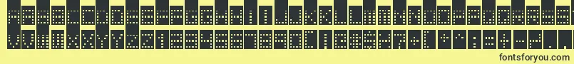 TowerBlock Font – Black Fonts on Yellow Background