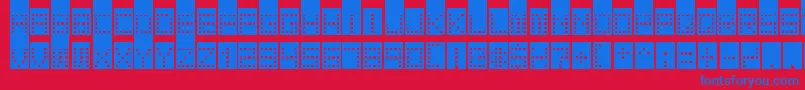 TowerBlock Font – Blue Fonts on Red Background