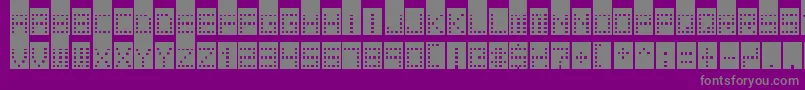 Fonte TowerBlock – fontes cinzas em um fundo violeta