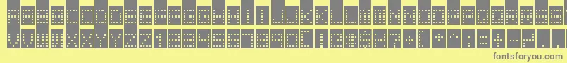 TowerBlock Font – Gray Fonts on Yellow Background
