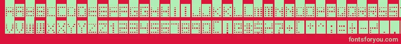 TowerBlock Font – Green Fonts on Red Background