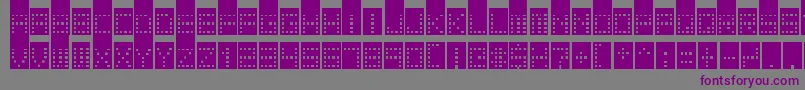 TowerBlock Font – Purple Fonts on Gray Background