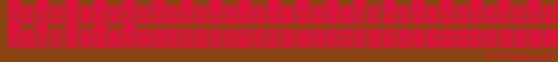 TowerBlock Font – Red Fonts on Brown Background