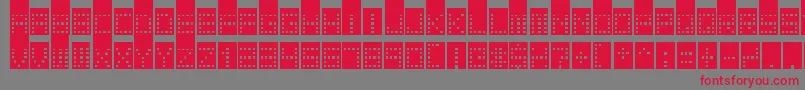 TowerBlock Font – Red Fonts on Gray Background