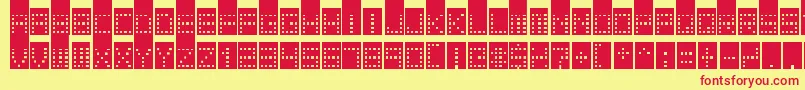 TowerBlock Font – Red Fonts on Yellow Background