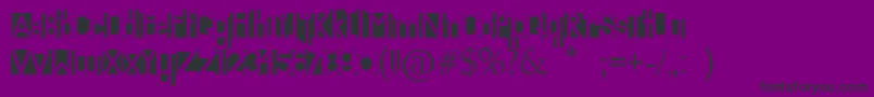 Knockout Font – Black Fonts on Purple Background