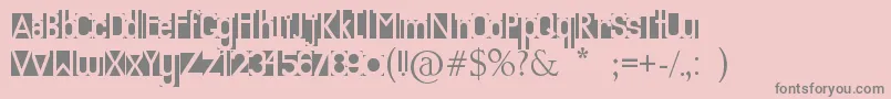 Knockout Font – Gray Fonts on Pink Background