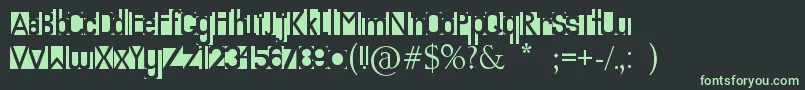 Knockout-fontti – vihreät fontit mustalla taustalla