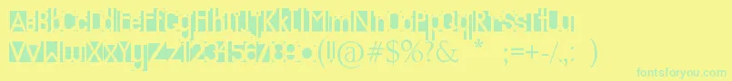 En savoir plus sur la police Knockout Police Knockout – polices vertes sur fond jaune