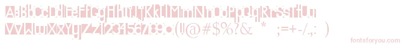Knockout Font – Pink Fonts on White Background
