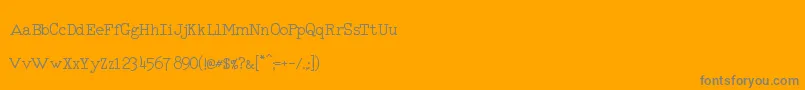 RmTyperighterMedium-Schriftart – Graue Schriften auf orangefarbenem Hintergrund