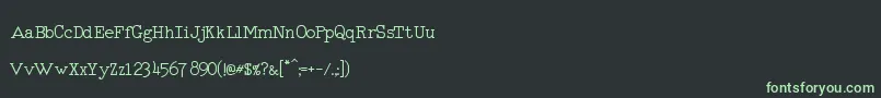 Fonte RmTyperighterMedium – fontes verdes em um fundo preto