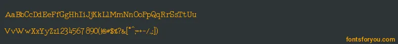 RmTyperighterMedium Font – Orange Fonts on Black Background