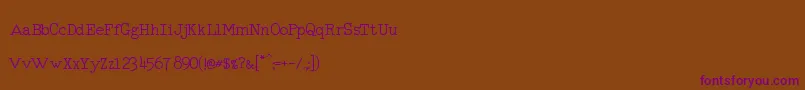 Шрифт RmTyperighterMedium – фиолетовые шрифты на коричневом фоне