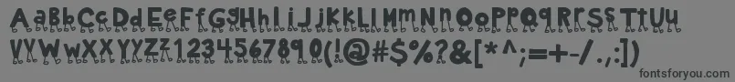 Kbnowwalkitout Font – Black Fonts on Gray Background