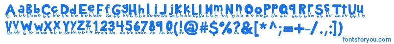 Шрифт Kbnowwalkitout – синие шрифты