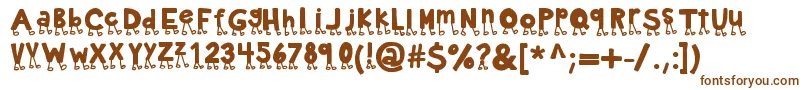 Kbnowwalkitout Font – Brown Fonts on White Background