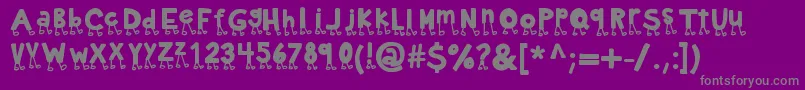 Kbnowwalkitout Font – Gray Fonts on Purple Background