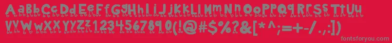 Kbnowwalkitout Font – Gray Fonts on Red Background