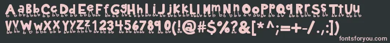 Kbnowwalkitout Font – Pink Fonts on Black Background