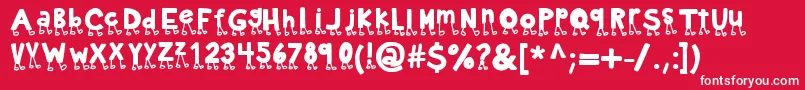 Kbnowwalkitout Font – White Fonts on Red Background