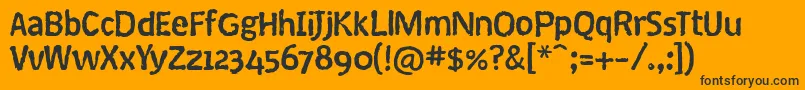 CoventryItcTtРџРѕР»СѓР¶РёСЂРЅС‹Р№ Font – Black Fonts on Orange Background