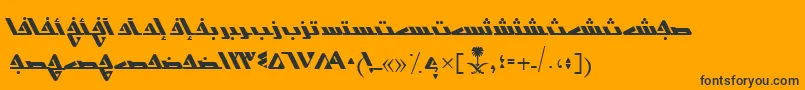 Police AymShurooq14 – polices noires sur fond orange