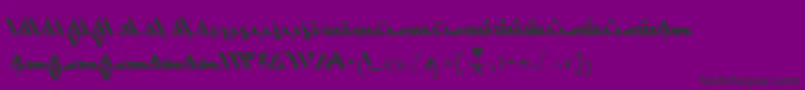 AymShurooq14-Schriftart – Schwarze Schriften auf violettem Hintergrund