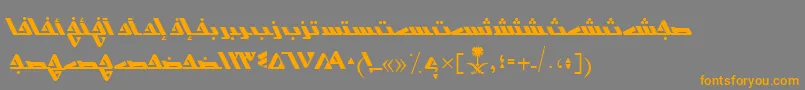 AymShurooq14 Font – Orange Fonts on Gray Background