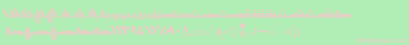 AymShurooq14 Font – Pink Fonts on Green Background