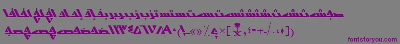 AymShurooq14 Font – Purple Fonts on Gray Background