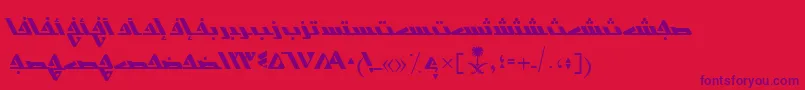 AymShurooq14 Font – Purple Fonts on Red Background