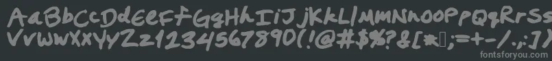 Шрифт Prestonswriting – серые шрифты на чёрном фоне