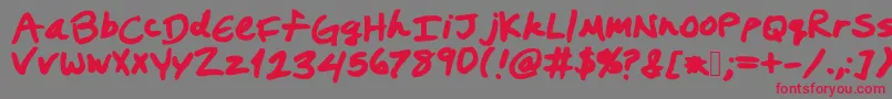 Шрифт Prestonswriting – красные шрифты на сером фоне