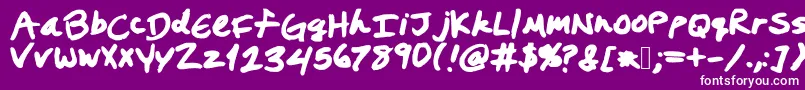 Prestonswriting Font – White Fonts on Purple Background