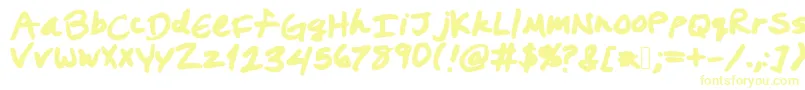 Шрифт Prestonswriting – жёлтые шрифты