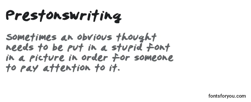 フォントPrestonswriting