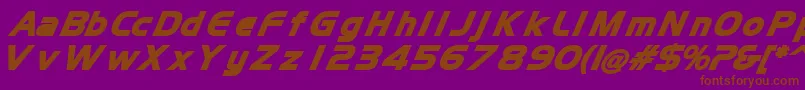 AfPepsi Font – Brown Fonts on Purple Background