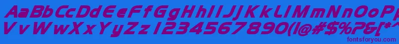 AfPepsi Font – Purple Fonts on Blue Background