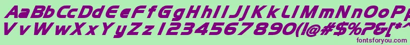 AfPepsi Font – Purple Fonts on Green Background