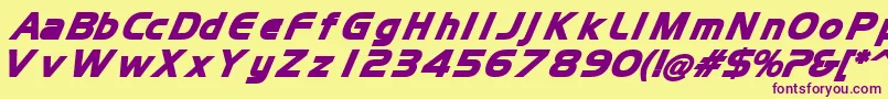 AfPepsi Font – Purple Fonts on Yellow Background