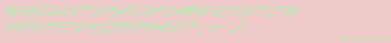 BlackCrowKing Font – Green Fonts on Pink Background