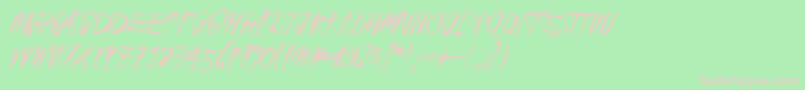 BlackCrowKing Font – Pink Fonts on Green Background