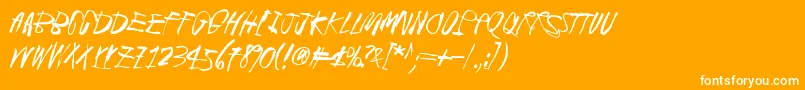 BlackCrowKing Font – White Fonts on Orange Background